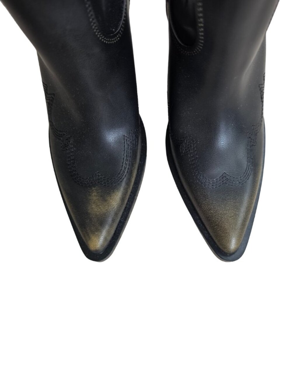 NWT ZARA Black Embroidered Western Cowboy Boots – Size 6.5 (US) / 37 (EU) - Picture 7 of 10